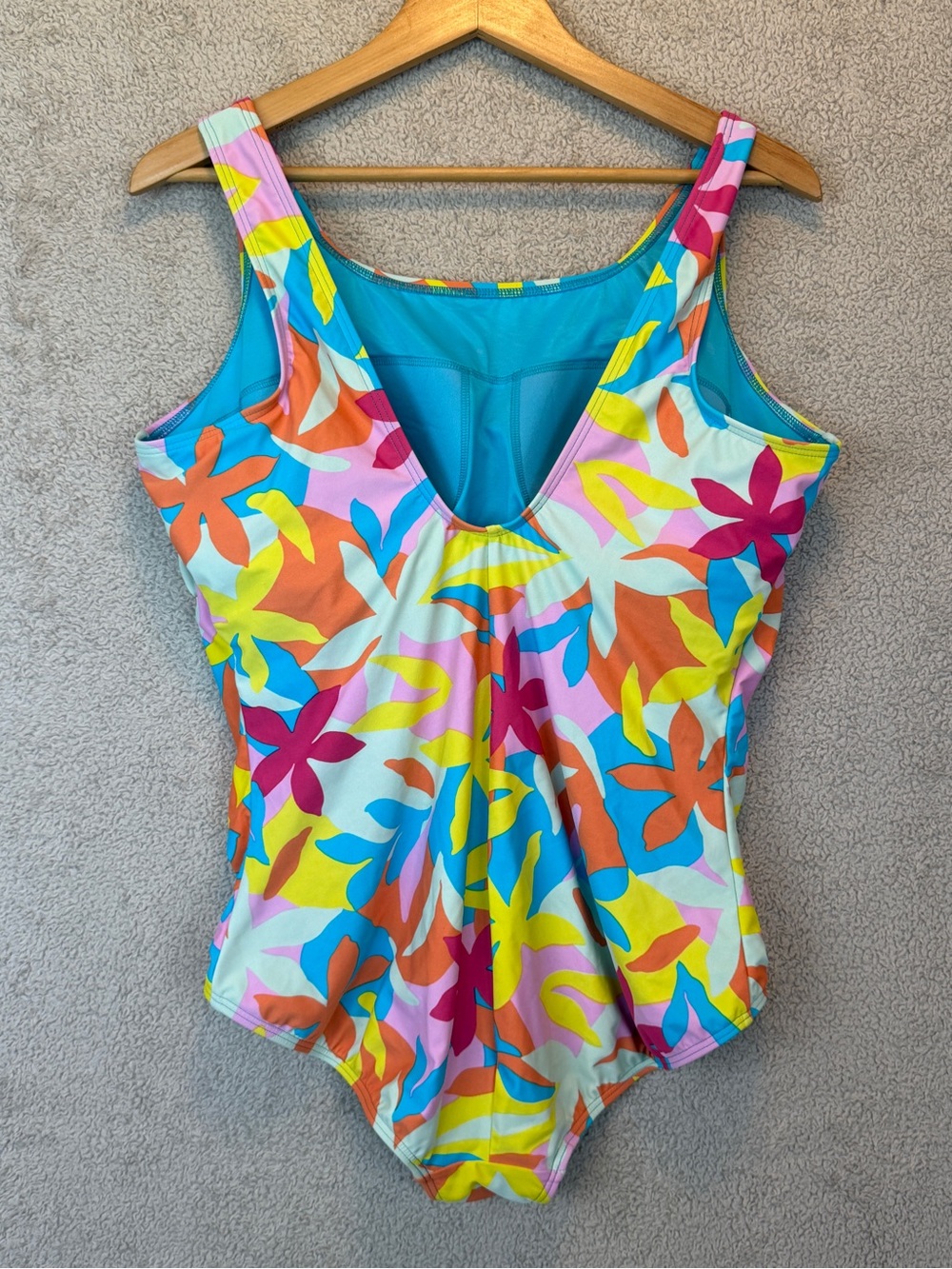 Lands’ End Floral One Piece Swimsuit Colorful Plus Size 20W - Picture 3 of 5